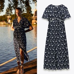 Zara embroidered midi dress.